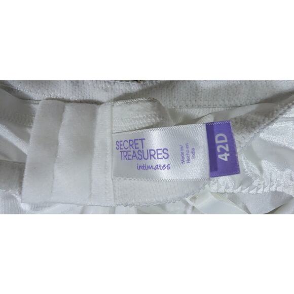 Secret Treasures No Wire Free 5411 Bra Plus Size 42D 42 D White Rear Close - Picture 3 of 3